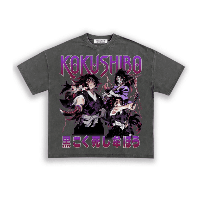 Kukushibo Demon Slayer Tee - Ash Grey