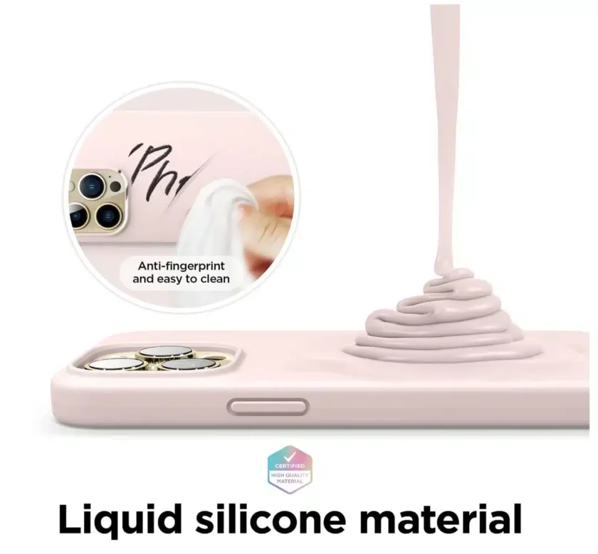 Shockproof Thickened Design Silicone Case Soft Feel - Sand Pink - Image 2