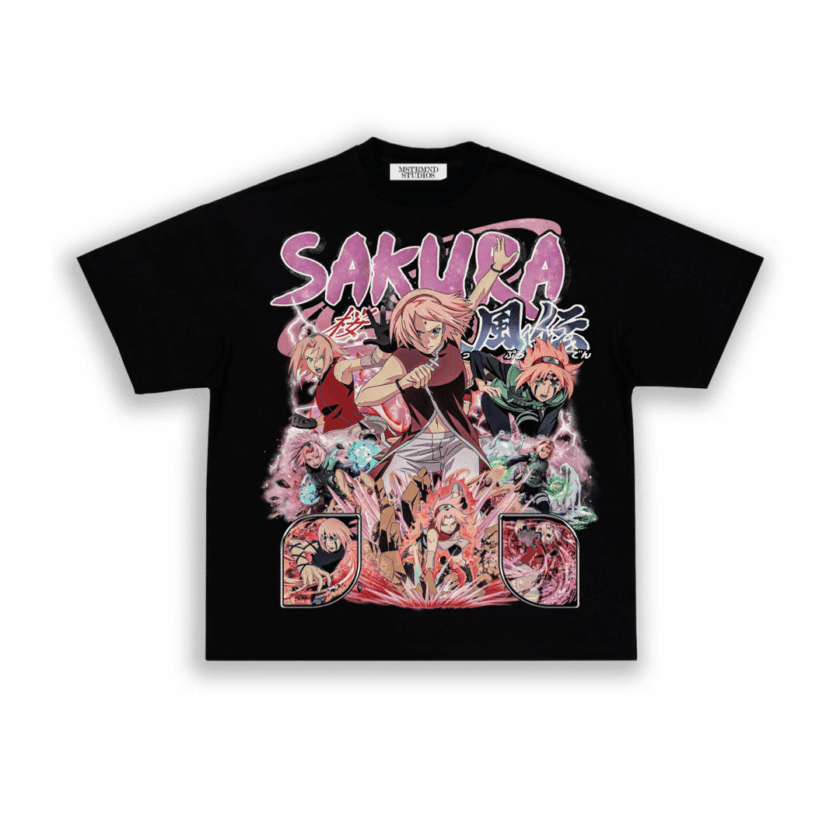 Sakura Naruto Tee - Black
