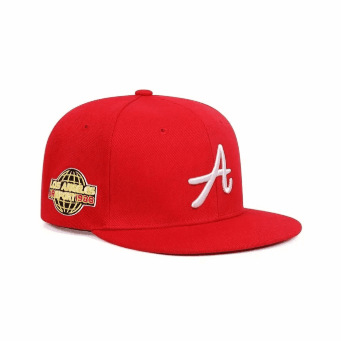 Los Angeles Embroidery Baseball Cap - Red