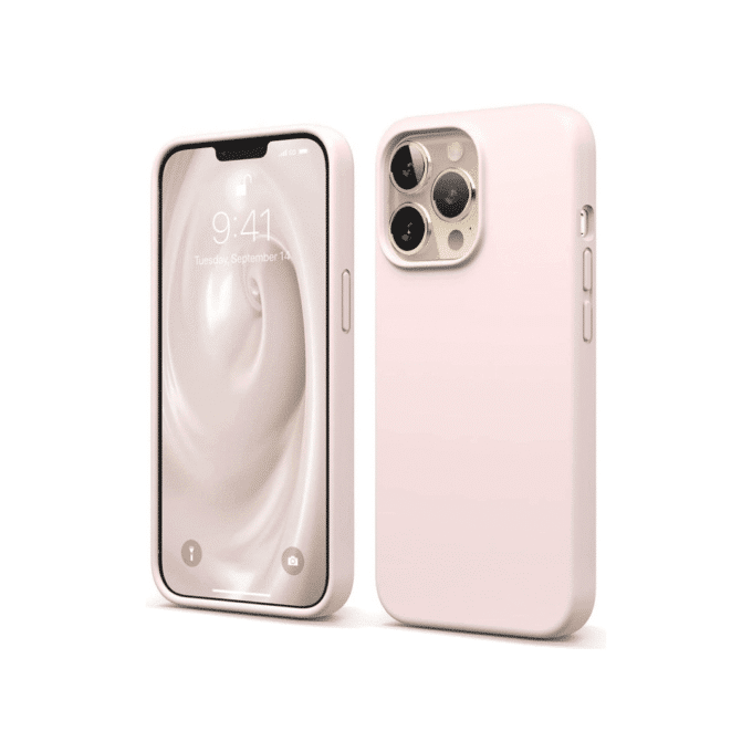 Shockproof Thickened Design Silicone Case Soft Feel - Sand Pink