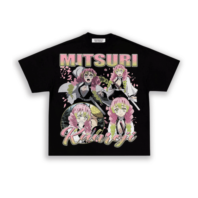 Mitsuri Demon Slayer Tee - Black
