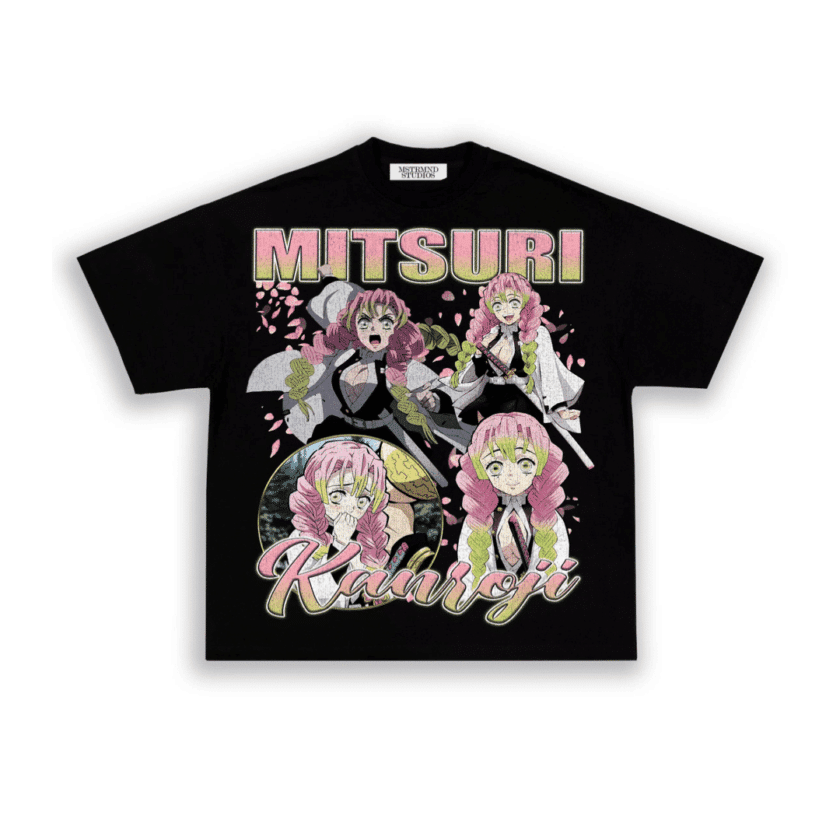 Mitsuri Demon Slayer Tee - Black