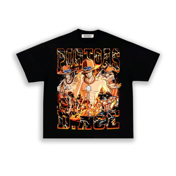 Portgas Ace One Piece Tee - Black