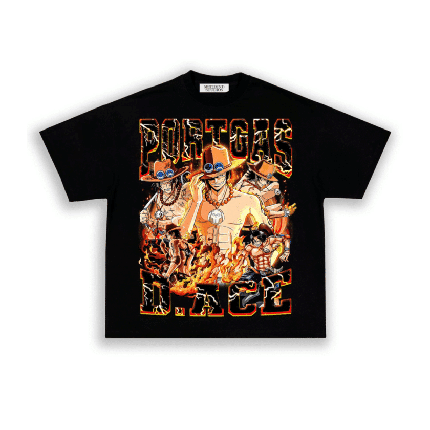Portgas Ace One Piece Tee - Black