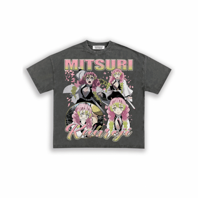 Mitsuri Demon Slayer Tee - Ash Grey