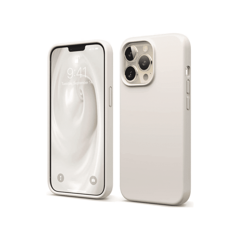 Shockproof Thickened Design Silicone Case Soft Feel - Cream Beige