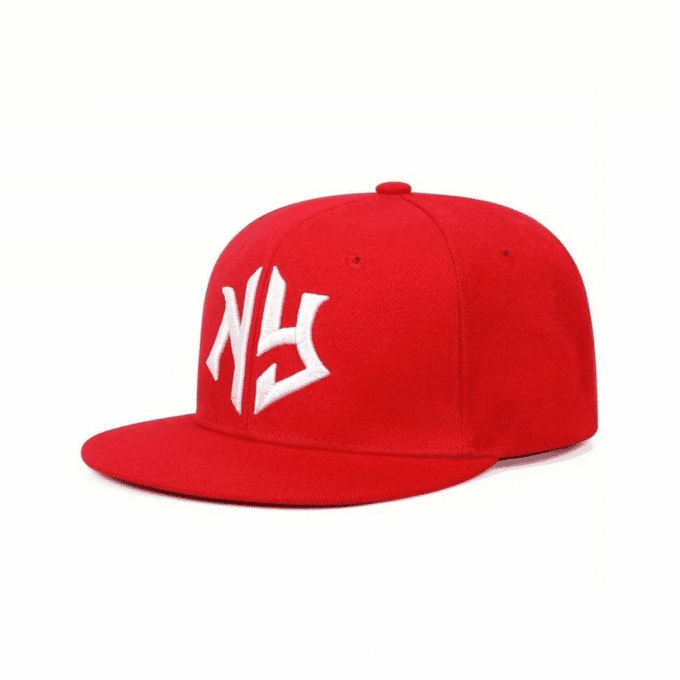 New York Embroidery Baseball Cap - Red