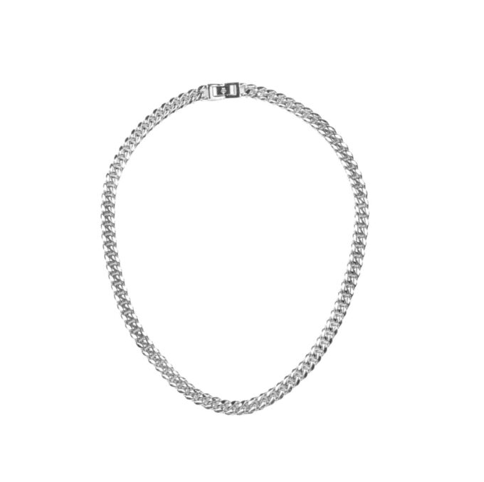 White Gold Cuban Chain - 8mm