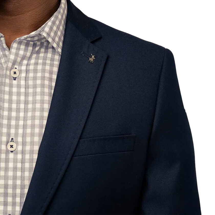 Polo Mens Custom Fit Suit - Navy - Image 3