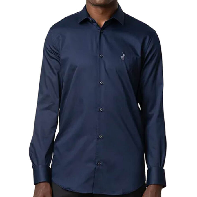 Mens Polo Custom Fit Greig Shirt - navy