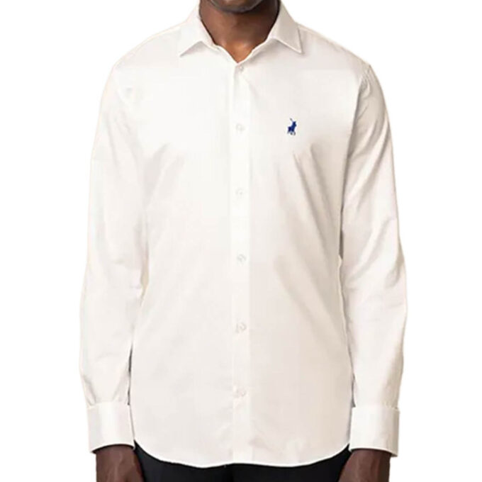 Mens Polo Custom Fit Greig Shirt - white