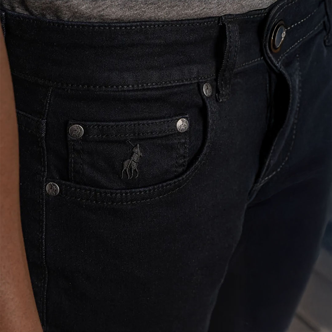 Polo Mens Simon Jean - Black - Image 4