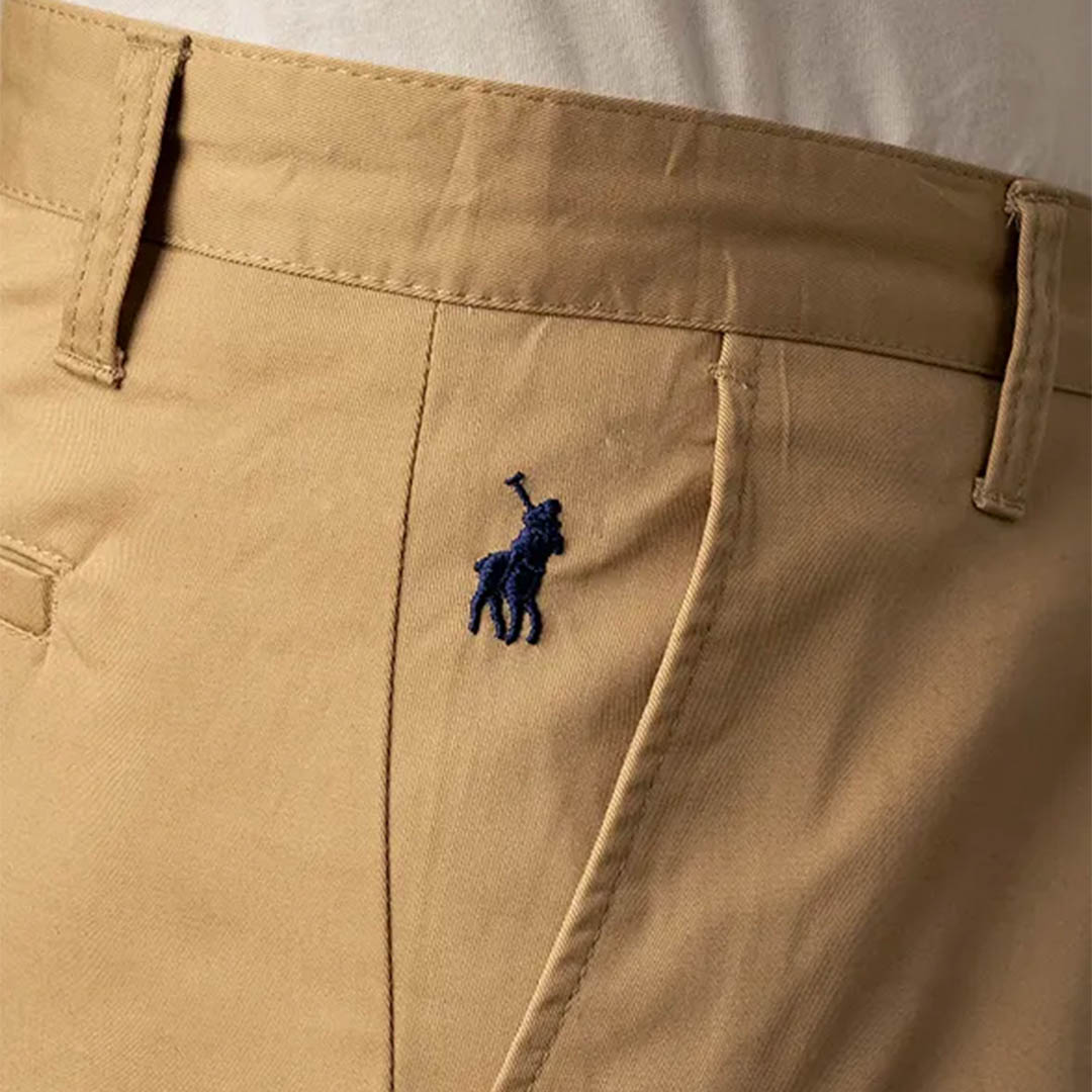 Polo Mens Milan Straight Leg Chino - Khakhi - Image 4
