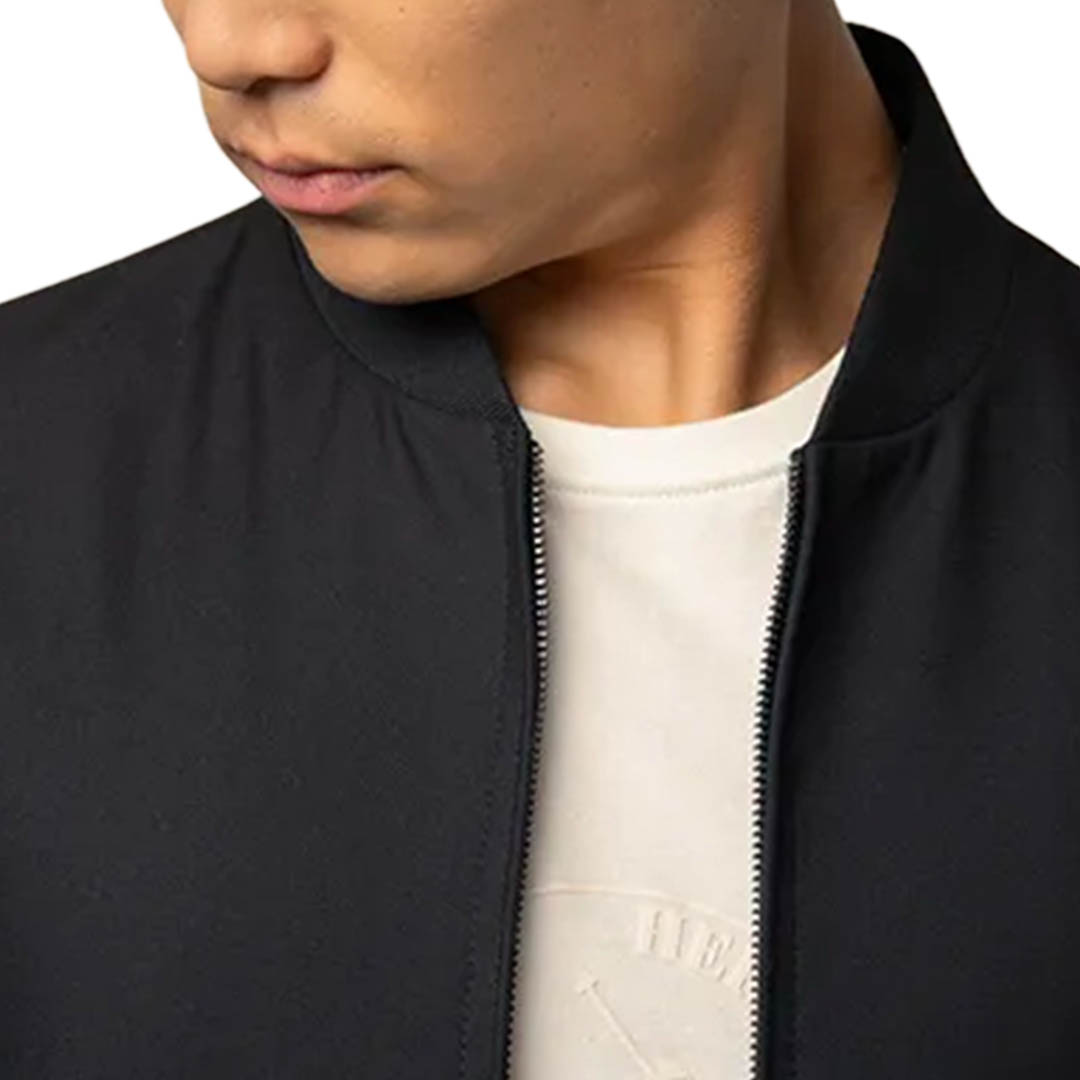 Mens Polo Slim Fit Jacket - Black - Image 2