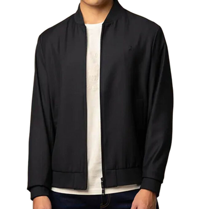 Mens Polo Slim Fit Jacket - Black